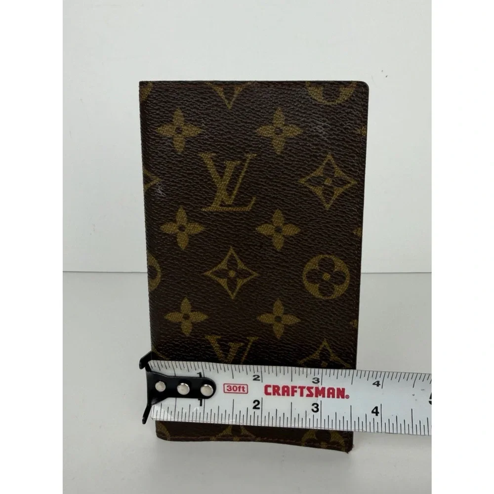 Louis Vuitton Pocket Agenda Cover in Brown Coated Canvas and Leather